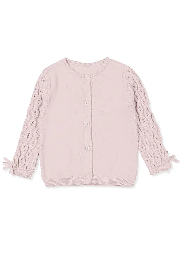 Детский кардиган с принтом Tri̇Ko hirka (burgu pattern) Bebetto, Pink