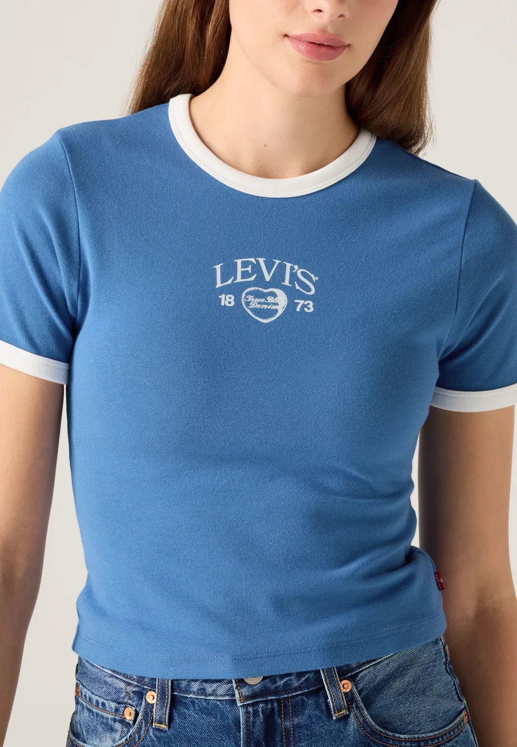 Укороченная футболка Hayes - футболка с принтом Levi'S, Blue — фото 4