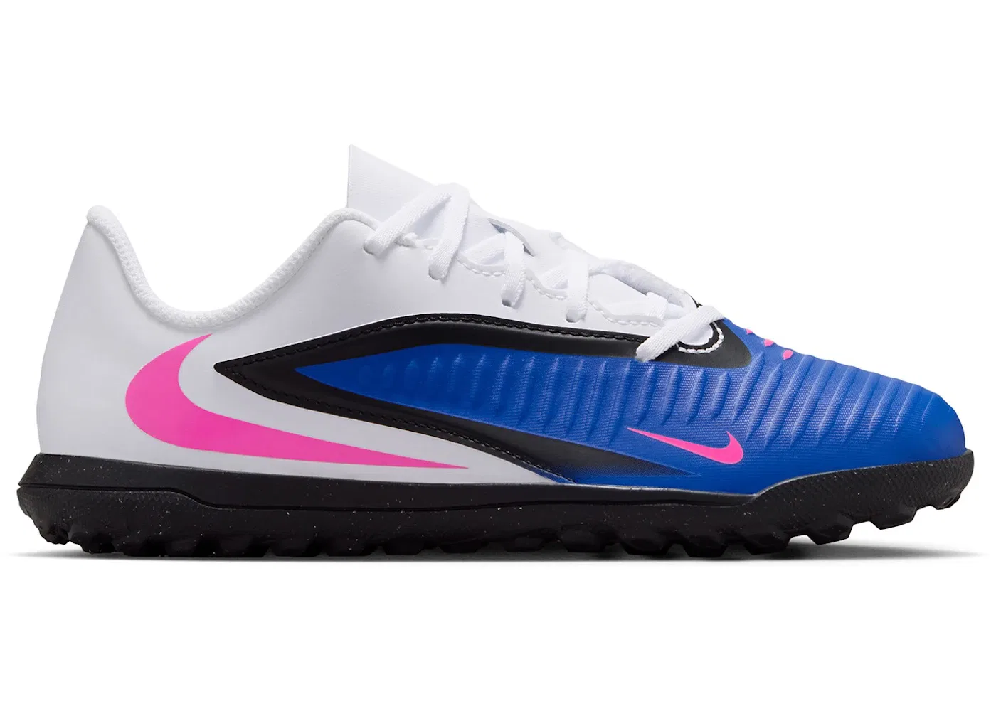 Детские кроссовки с принтом Nike Phantom 6 Low Club TF Attack Pack (GS), Racer Blue/White/Pink Blast