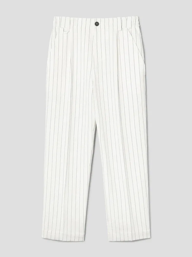 Чиносы прямого кроя с жаккардовым полосатым узором, модель Le Pantalon Croisiere JACQUEMUS, White