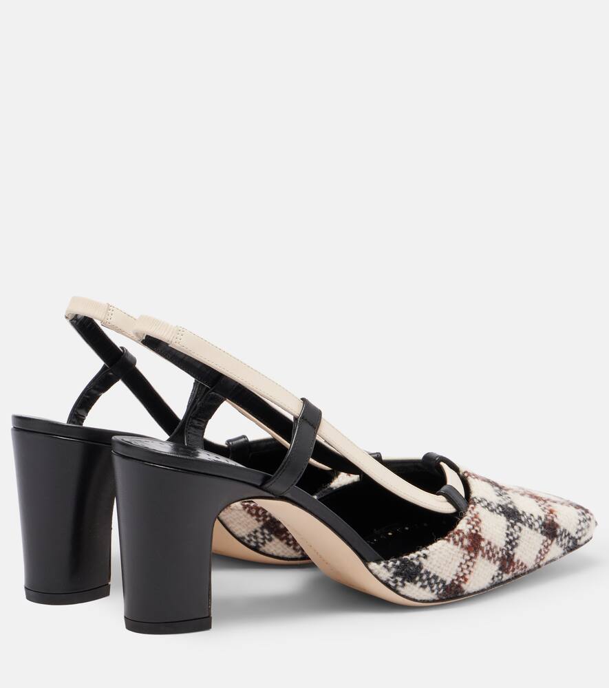 Вестал чередующиеся слингбэки Manolo Blahnik, Ywov 997R/Blck 0015/Dcrm 1123 — фото 2