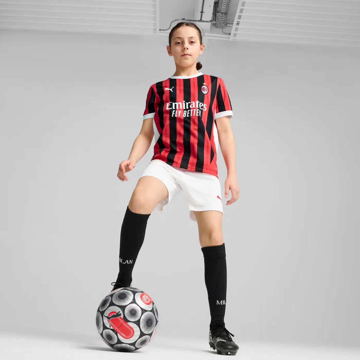 Футболка с принтом AC Milan 24/25 Home Puma, красный — фото 3