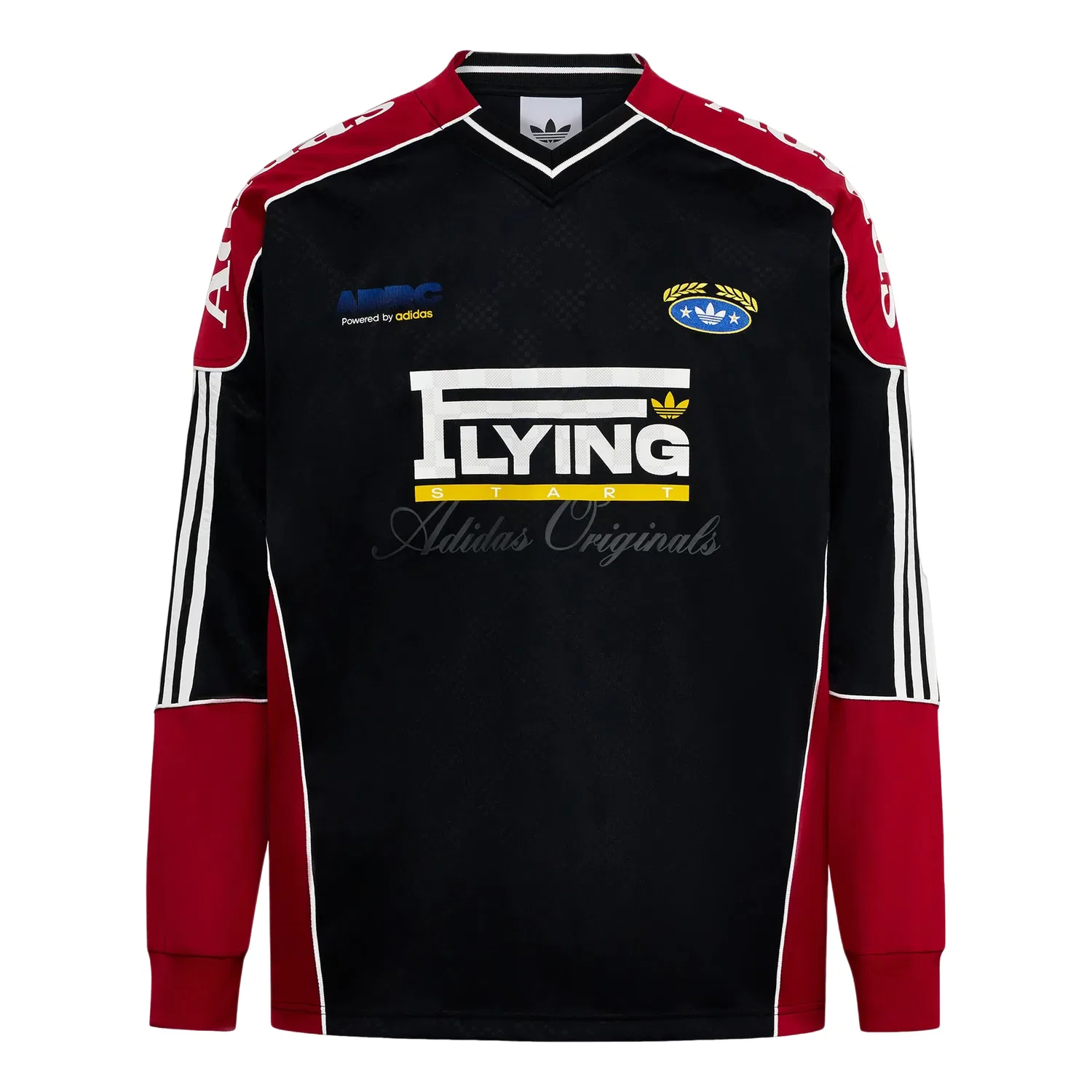 Мужская игровая майка RAC Jersey Asia Sizing 'Black Team Victory Red' adidas, Black / Team Victory Red