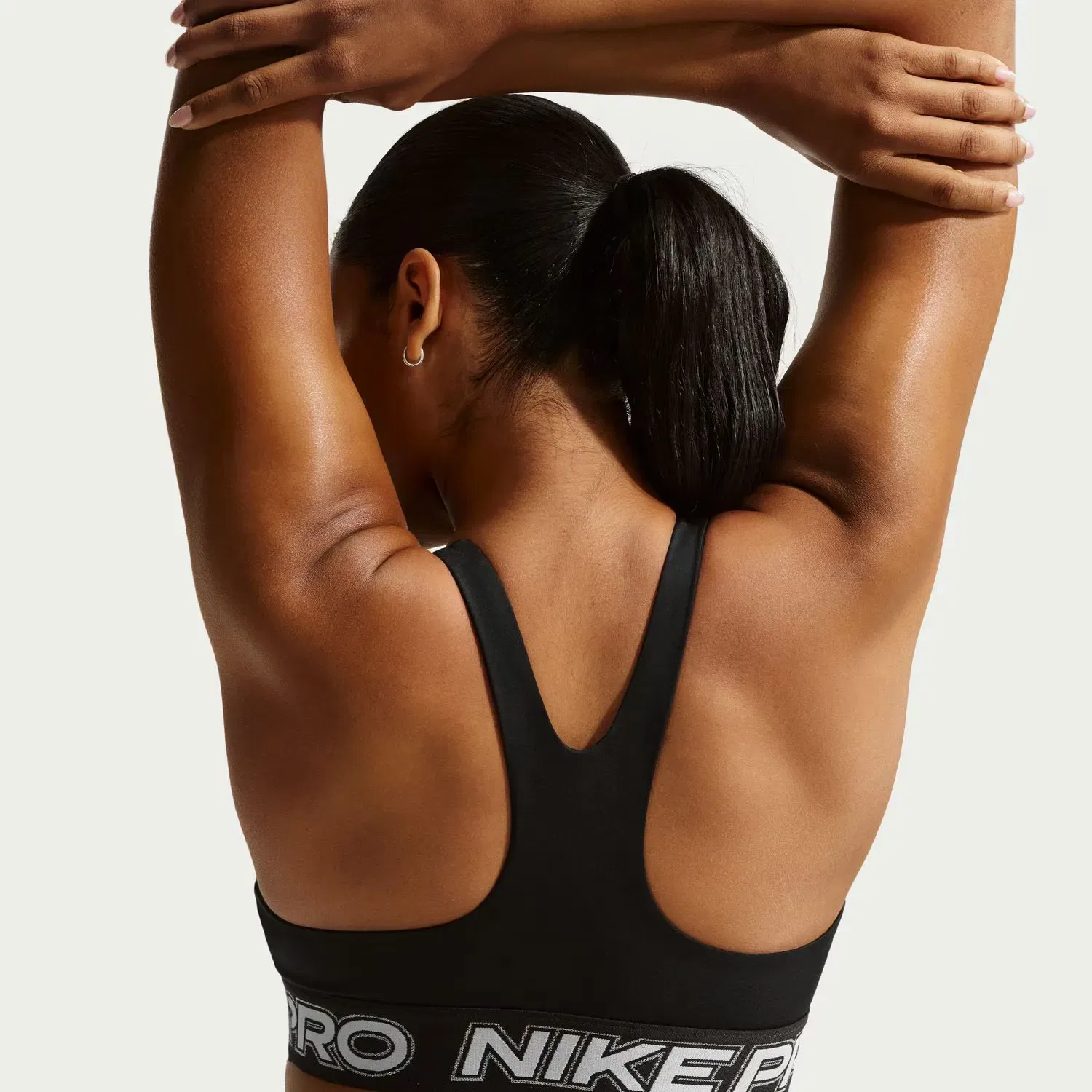 Женский топ Pro Light-Support Nike, Negro — фото 4