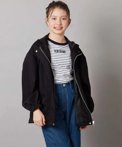Детская куртка без подкладки с капюшоном, модель Mountain Parka, a.v.v, Black