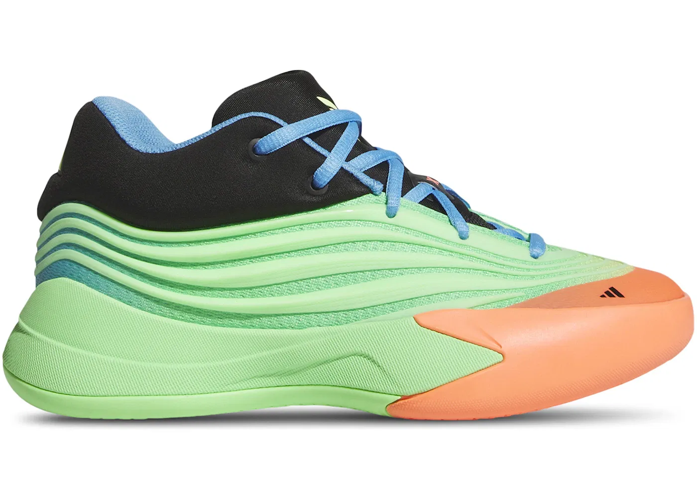 Детские кроссовки для баскетбола Dame's Light Adidas, Lime Burst/Signal Orange/Blue Burst