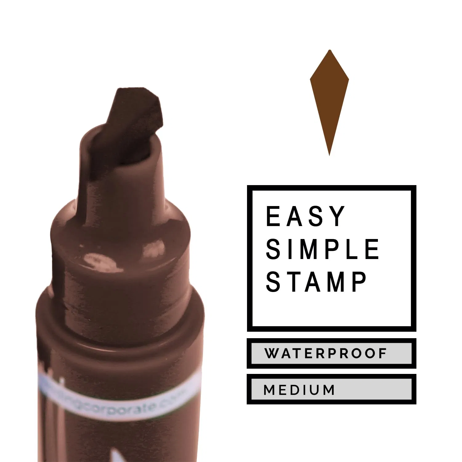 Подводка для глаз TRENDING PRO Eyestamp Brown, коричневая, 2-в-1 — фото 4
