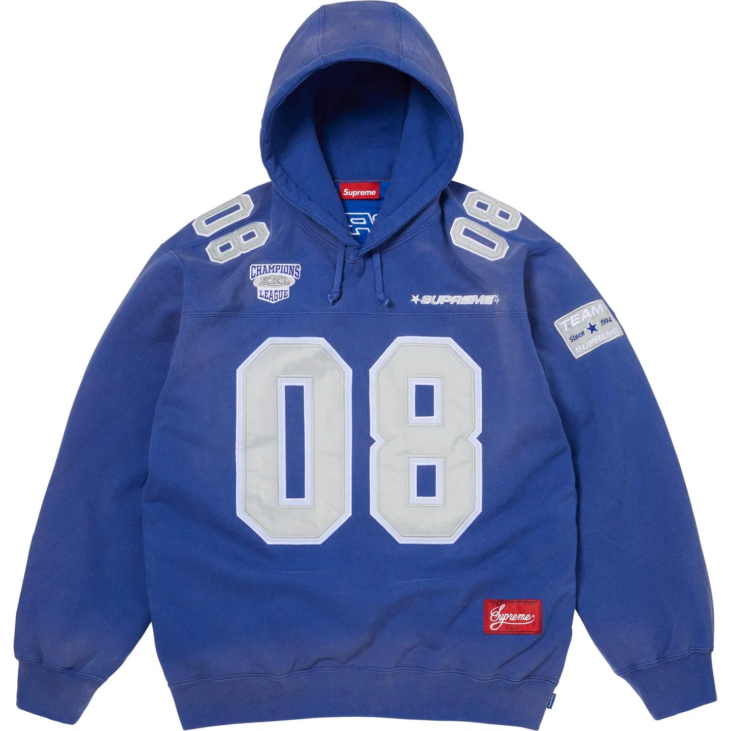 Детская худи с капюшоном Supreme, Цвет Royal/Royal