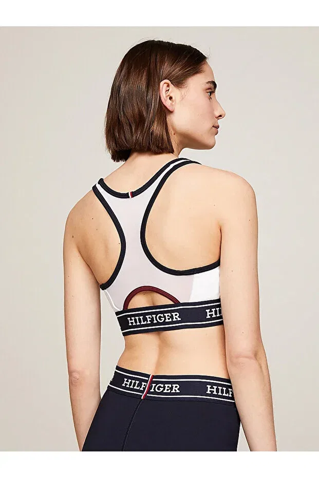 Женский спортивный бюстгальтер с принтом Tommy Hilfiger, White — фото 4
