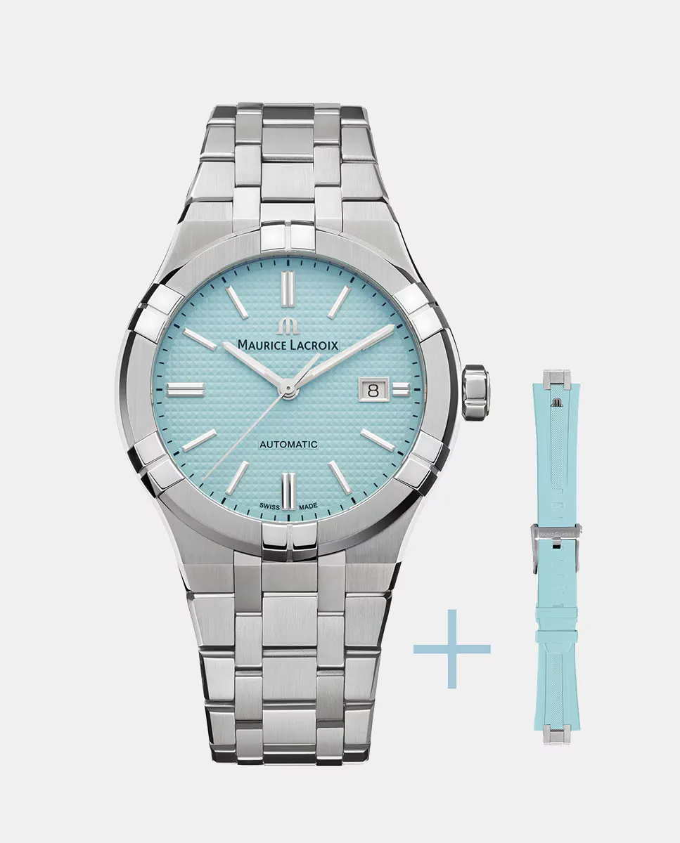 

Aikon AI6008SS00F431C Автоматические резиновые мужские часы Limited Ed Maurice Lacroix, зеленый