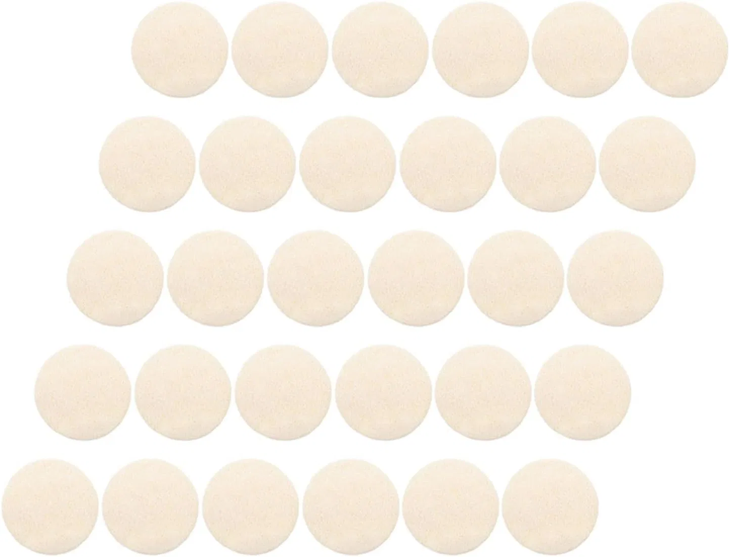 Набор скрабовых подушечек из люфы, LAPYAPPE, 50 шт, 5.5x5.5x0.1 см, Beige