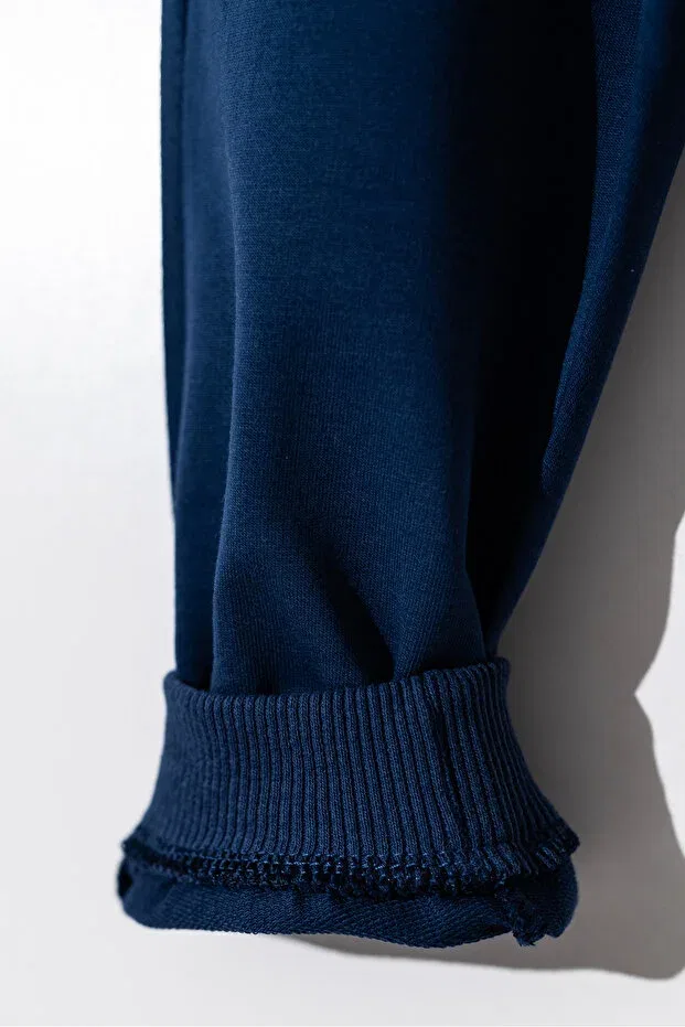 Детские спортивные штаны для мальчиков хлопковые Kidddio, Navy Blue — фото 3