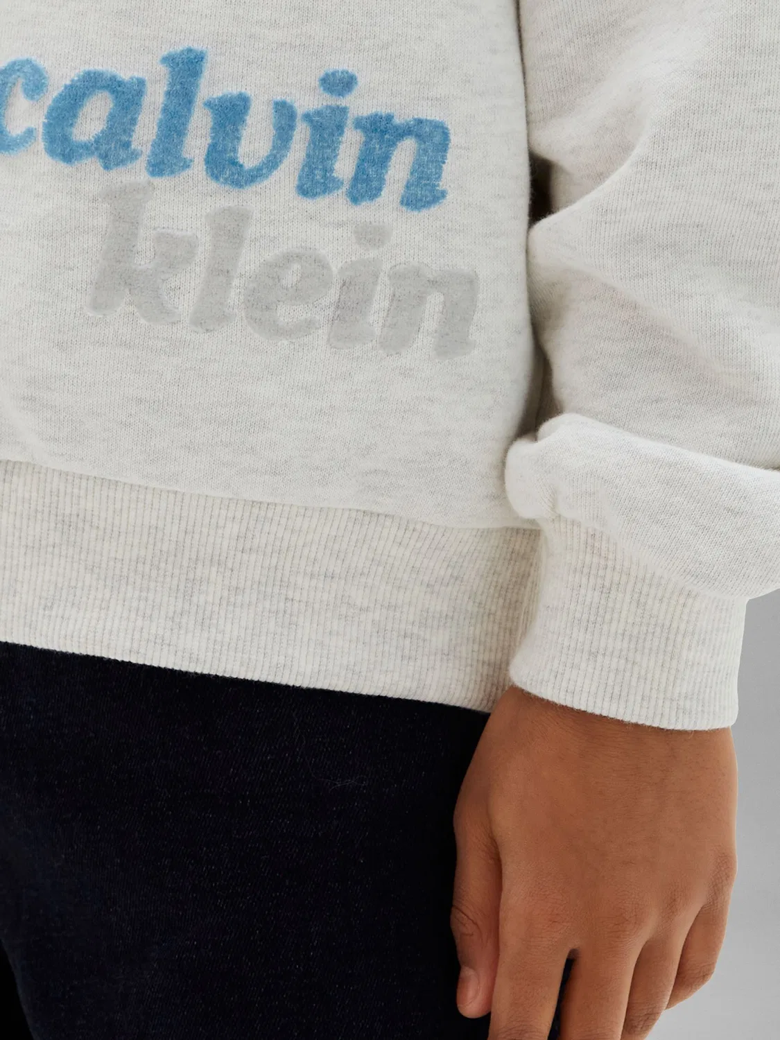 Худи Calvin Klein Jeans Logo, серый — фото 3