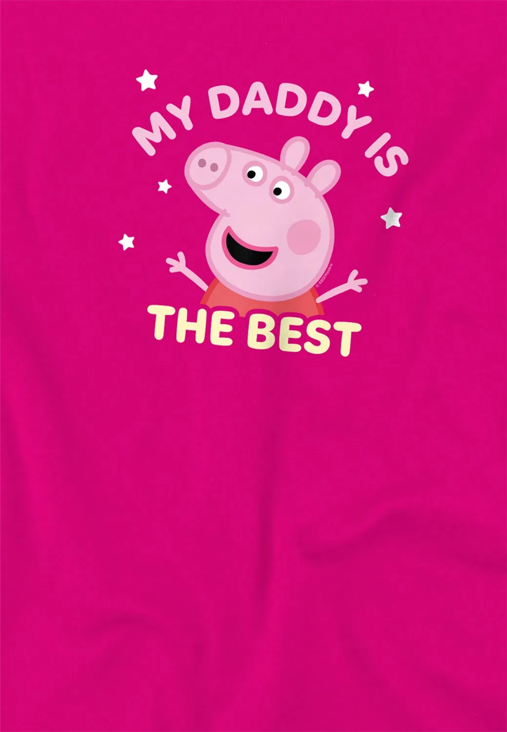 Детская футболка с принтом Peppa Pig My Daddy Is The Best Hasbro, Fuchsia — фото 2