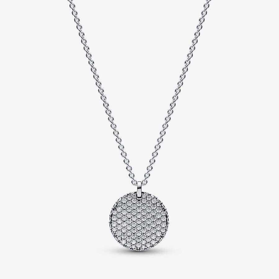 

Колье Pandora Timeless Pavé Round, серебро