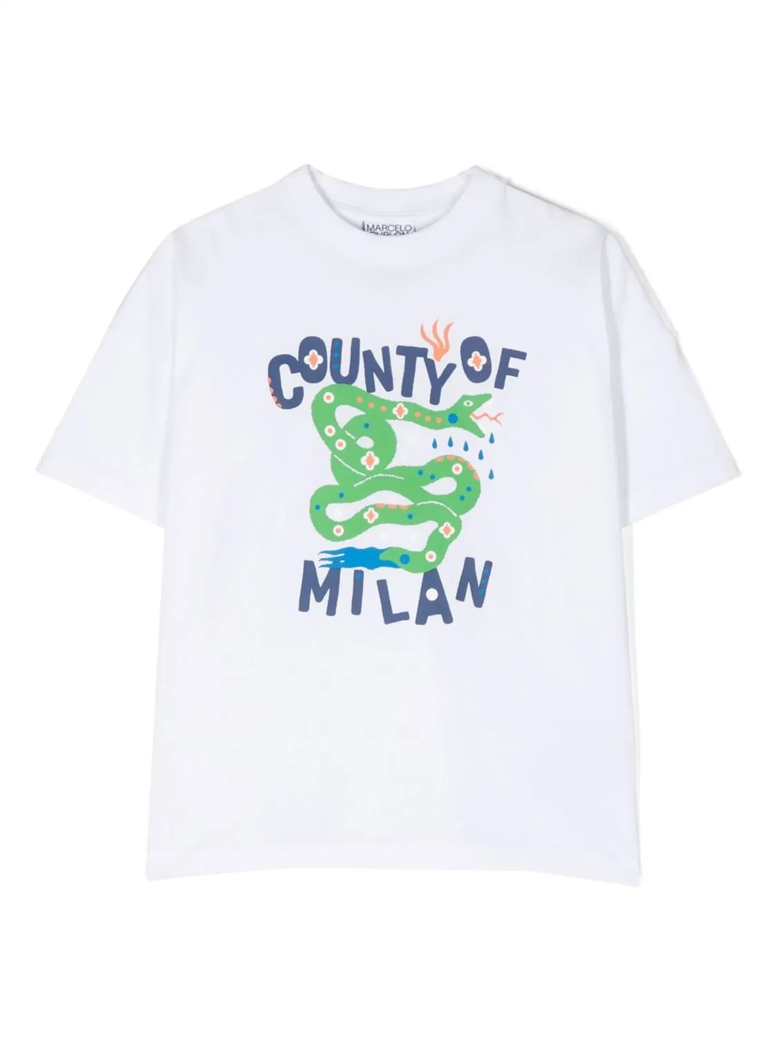 Футболка со змеиным принтом Marcelo Burlon County of Milan, белый
