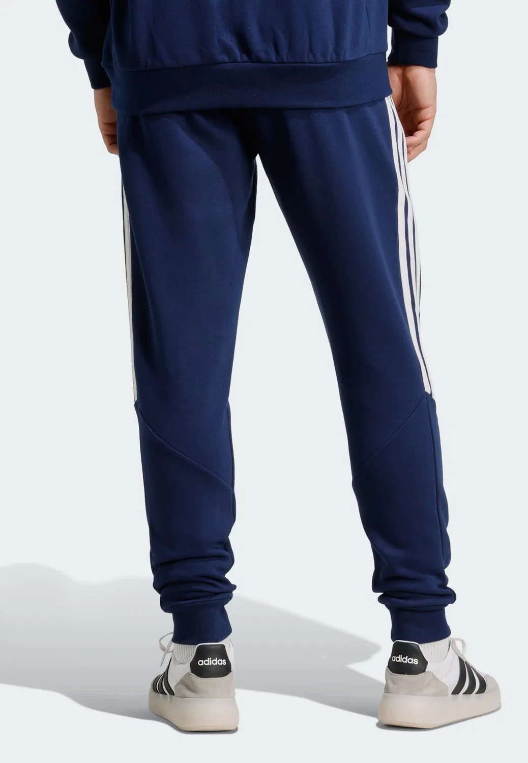 Спортивные брюки Adidas Performance Tapered Workout Pants Tiro26 League темно-синего цвета — фото 3