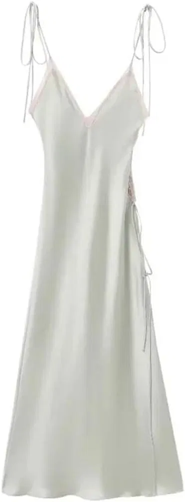 Женское коктейльное платье с бантом и шнуровкой Satin, Light En8 — фото 2