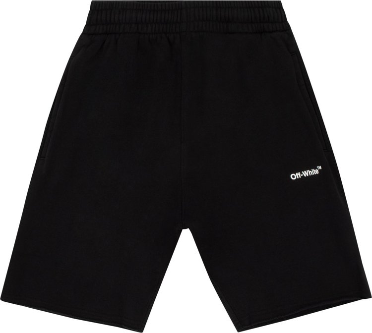 

Спортивные шорты Off-White Diag Helvetica Sweatshort 'Black/White', черный