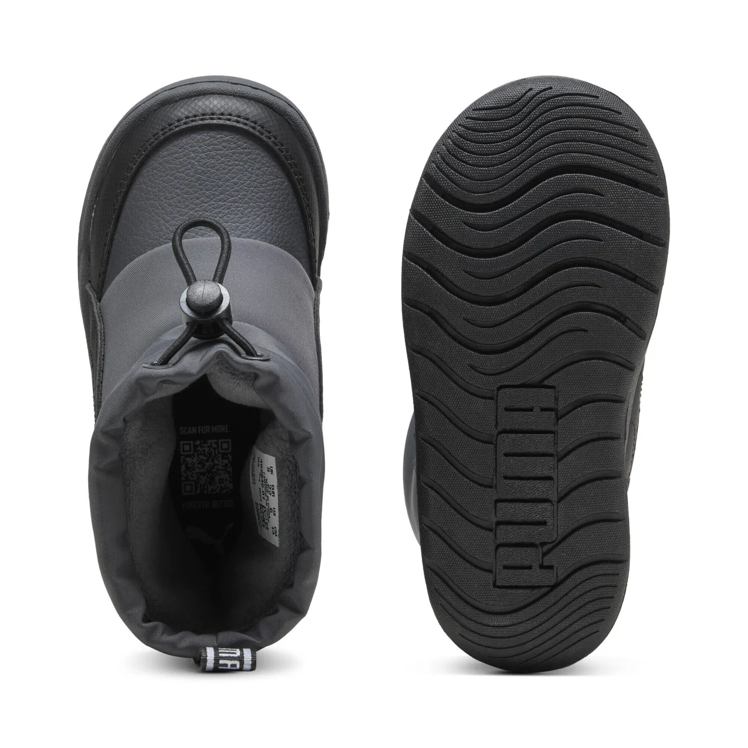 Детские ботинки-кроссовки Multiflex 2 Boot Puma, Grau/Schwarz/Weiss — фото 4