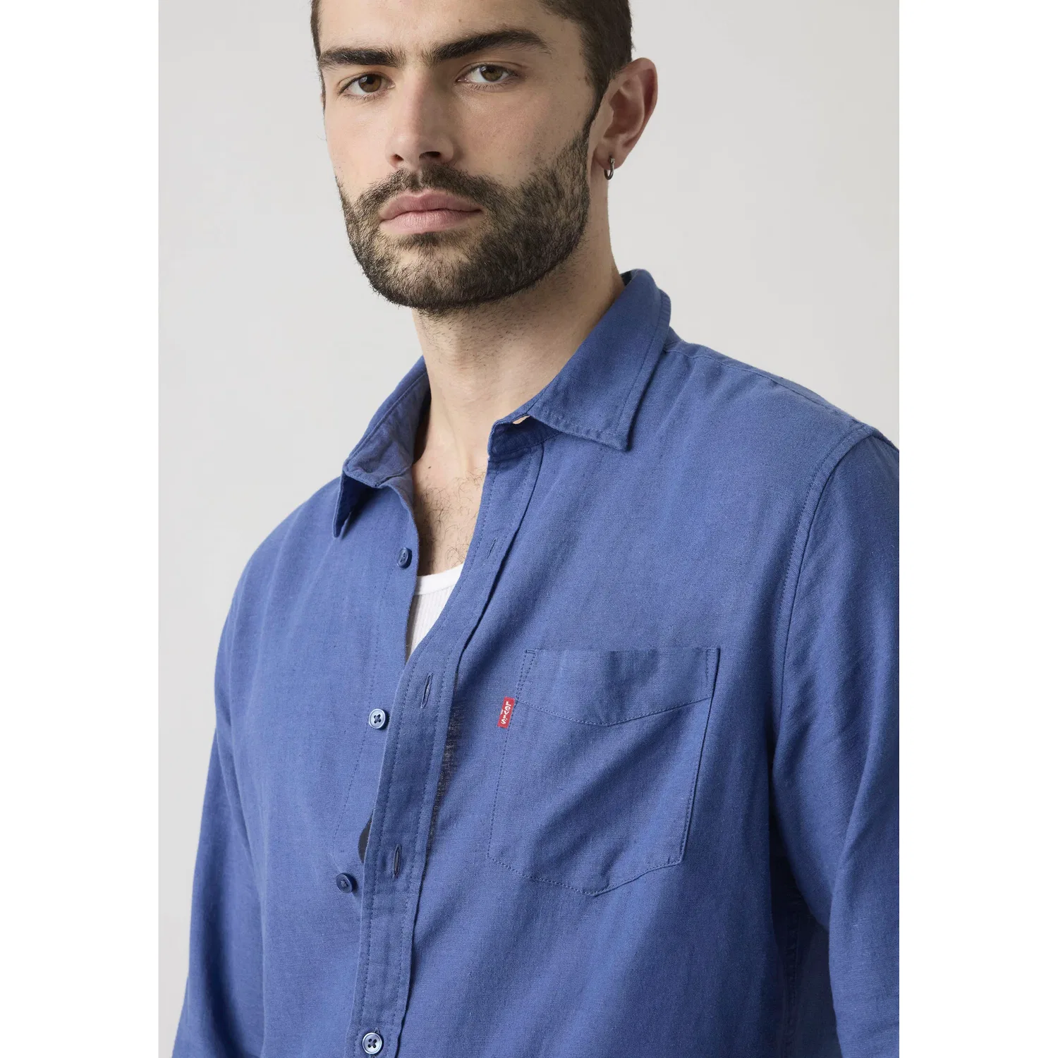 Мужская джинсовая рубашка с длинным рукавом Levi's, Sunshine Blue — фото 4