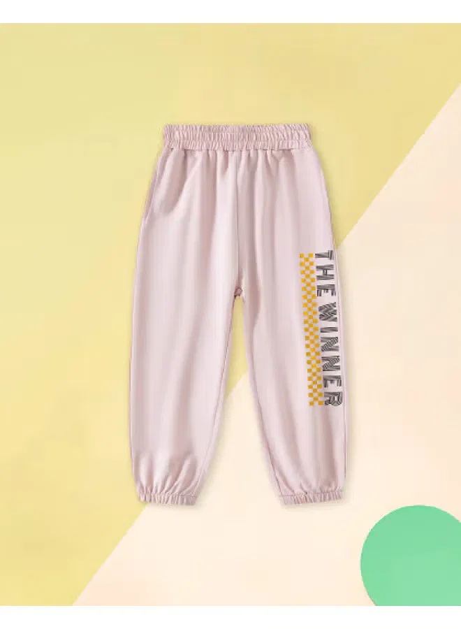Штаны с принтом букв летние детские Jeanswest, розовый