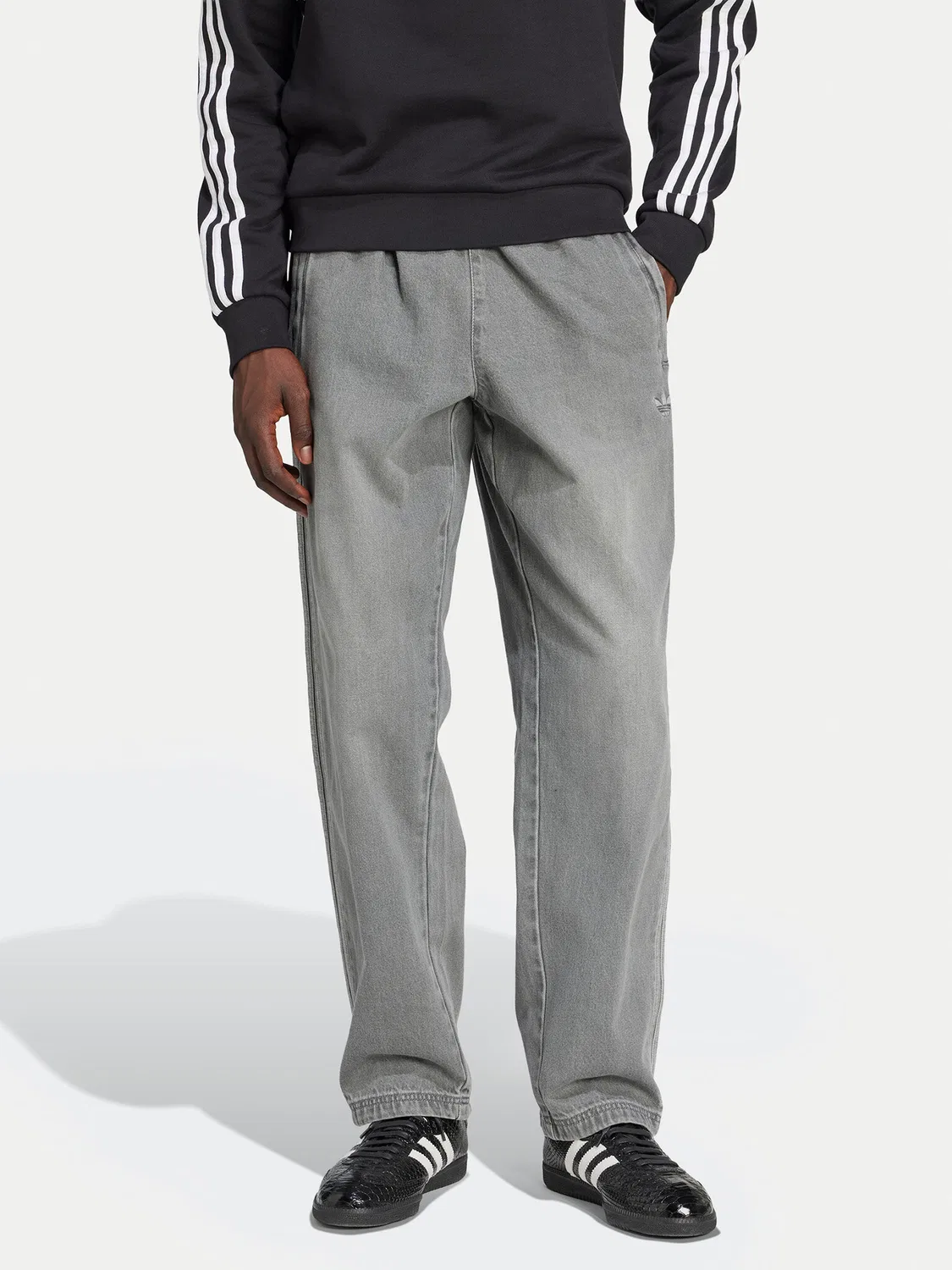 Мужские джинсы стандартного кроя adicolor Denim Stone Adidas, серый