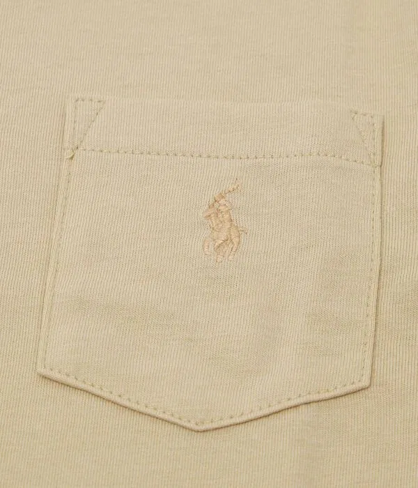 Детский поло Polo Ralph Lauren, бежевый — фото 4