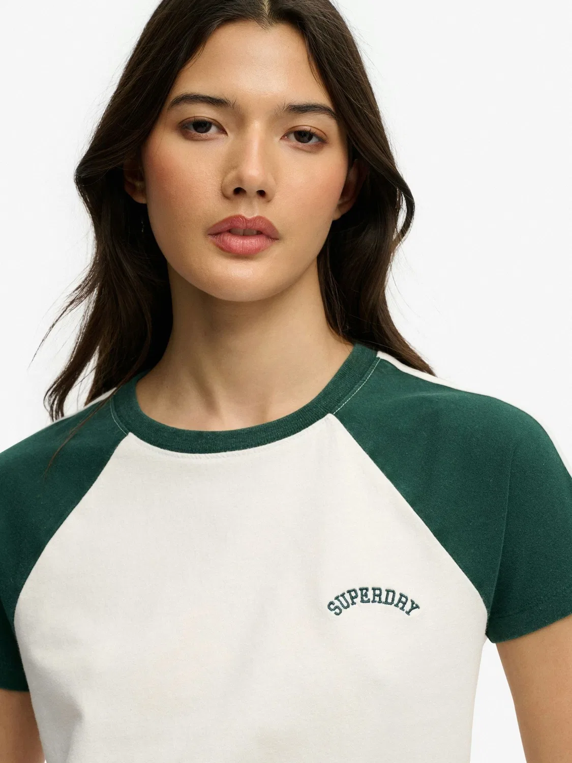 Футболка Essential Retro Superdry, белый и зеленый — фото 2
