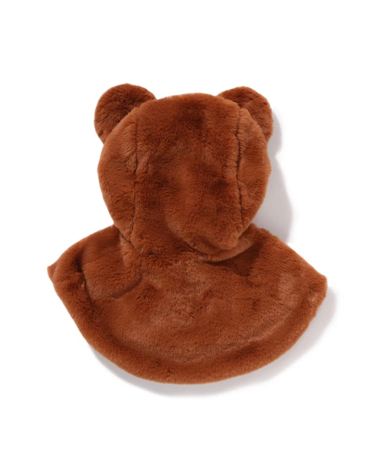 Детская пончо из флиса BABY MILO Fluffy Cape A BATHING APE, Коричневый — фото 2