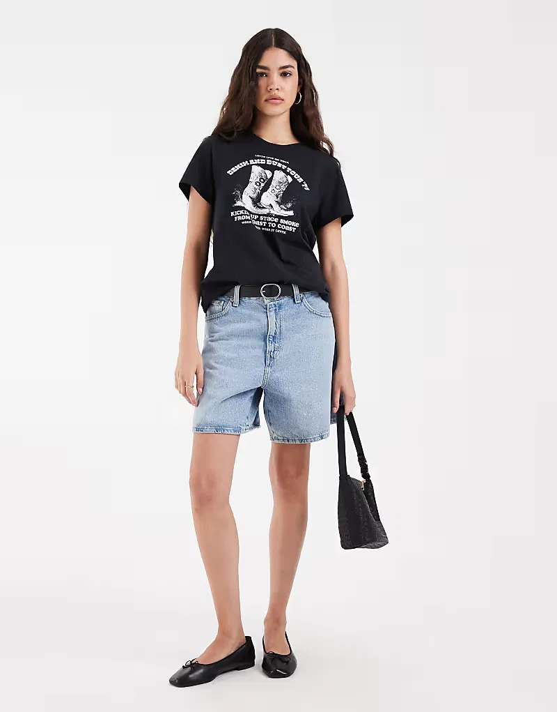 Любимая футболка Levi's с принтом в виде ботинок, черный — фото 3