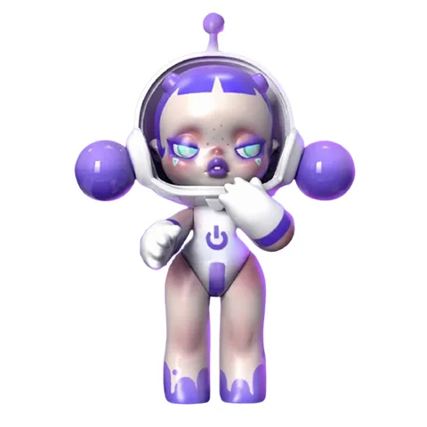 

Фигурка Pop Mart Skullpanda Baby Cyber Purple Limited Figurine