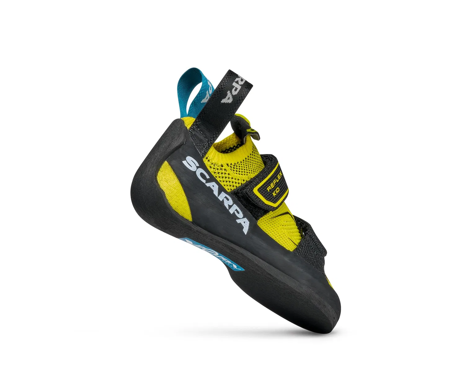 Детские скальные туфли для мальчиков и девочек с закрытым носком Reflex Kid Scarpa, Yellow Black Ffj Vision — фото 3