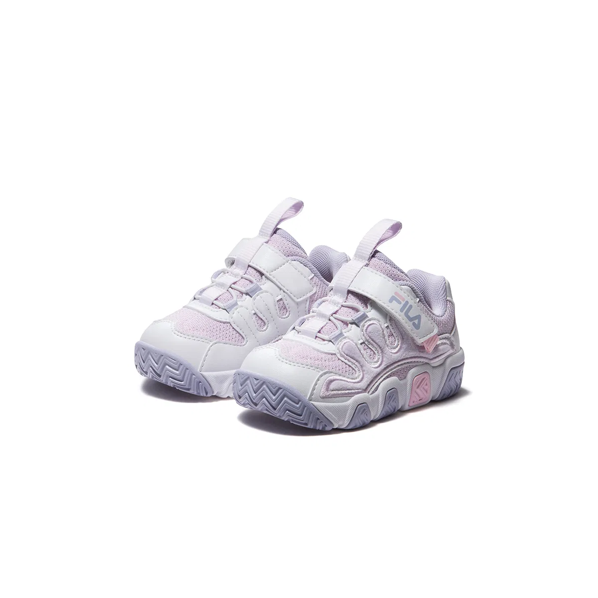 Детские баскетбольные кроссовки для малышей с принтом FILA KIDS, Light Lavender/FILA White — фото 4