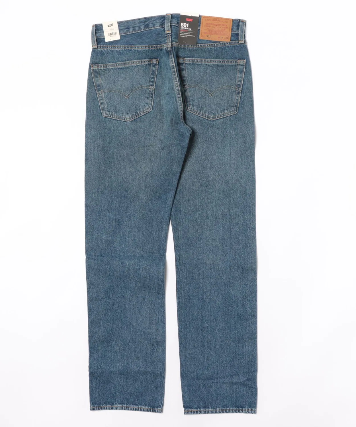 Джинсы прямого кроя с потертостями 501 Original Straight Antique Wash Levi's, Blue — фото 3