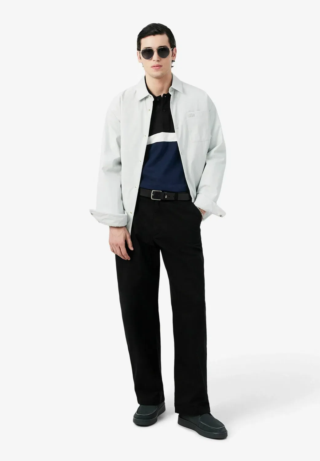 Рубашка поло Lacoste, Noir Bleu Marine-Dy — фото 2