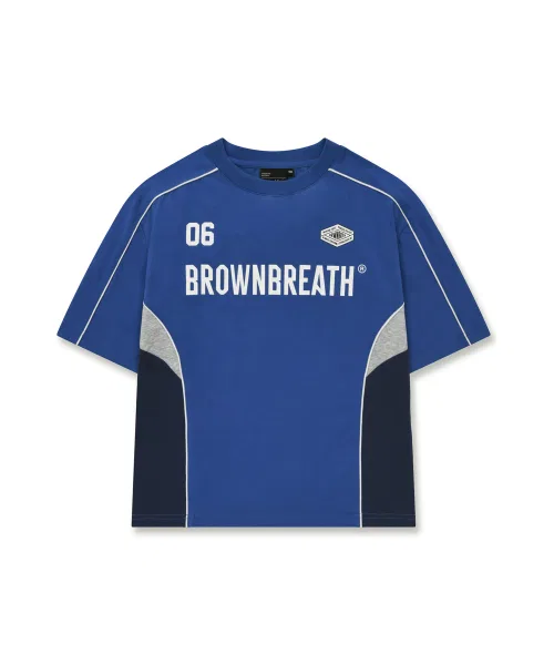 Детская футболка с цветовой блокировкой, быстросохнущая BROWNBREATH KIDS, Blue — фото 2