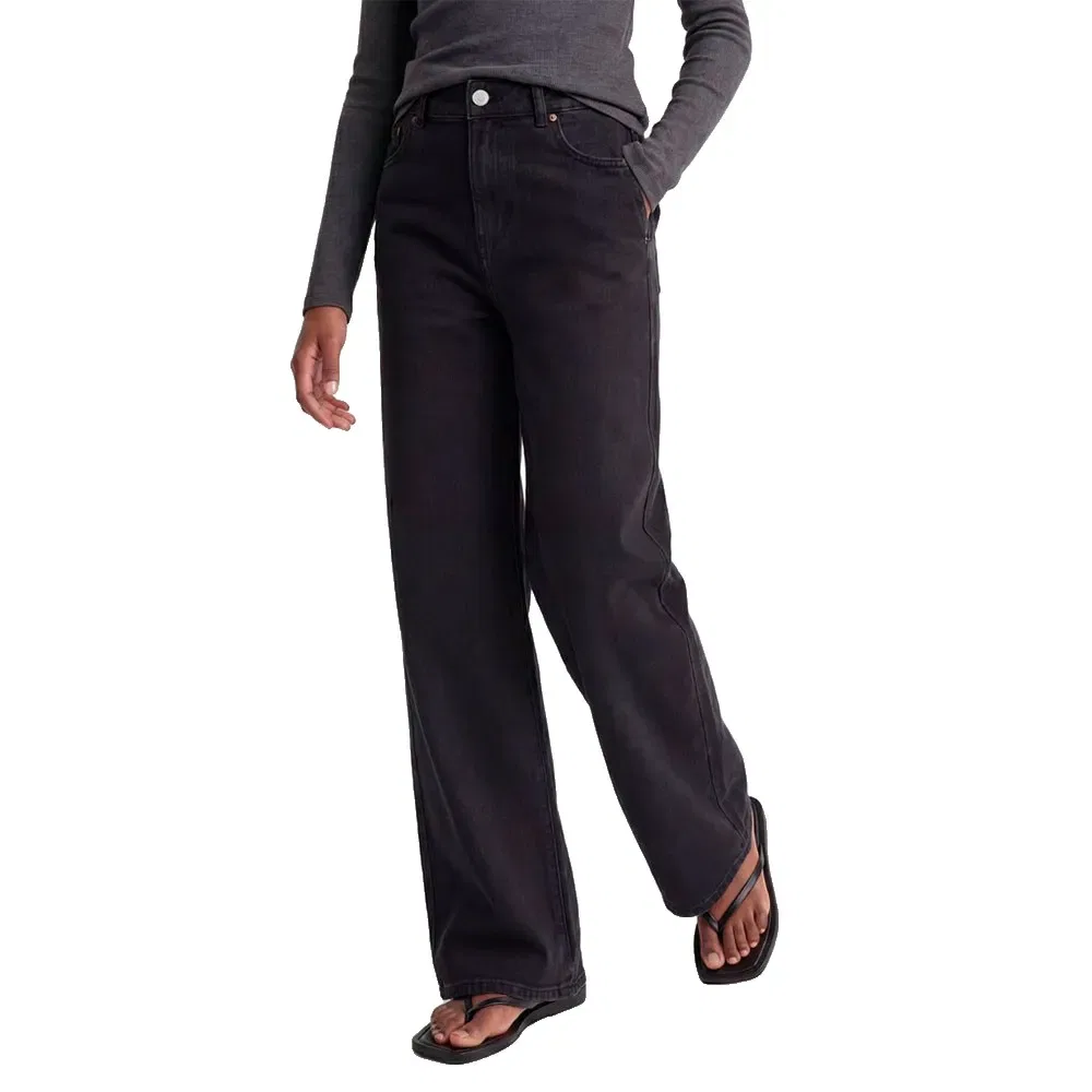 Детские джинсы для девочек с широкими штанинами Jack & jones Tokyo C6145 Wide Leg JJXX, Black