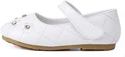 Детские балетки для девочек с принтом Flower Ballerina Flats Princess Dress Mary Jane Shoes Chiximaxu, White — фото 2