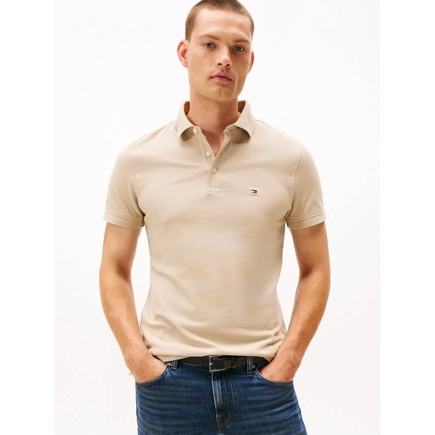 Мужское поло с принтом Tommy Hilfiger, Sandalwood