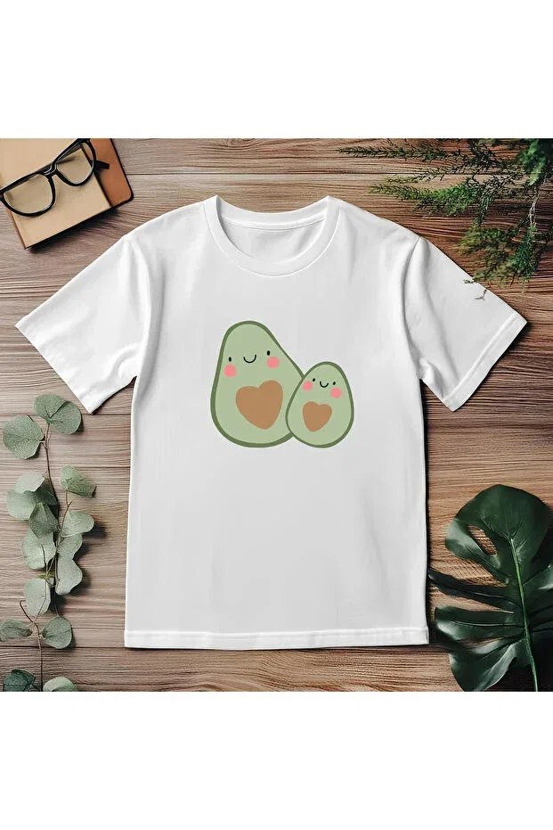 Детская футболка для девочек с принтом mother's day avocado family Cda, White