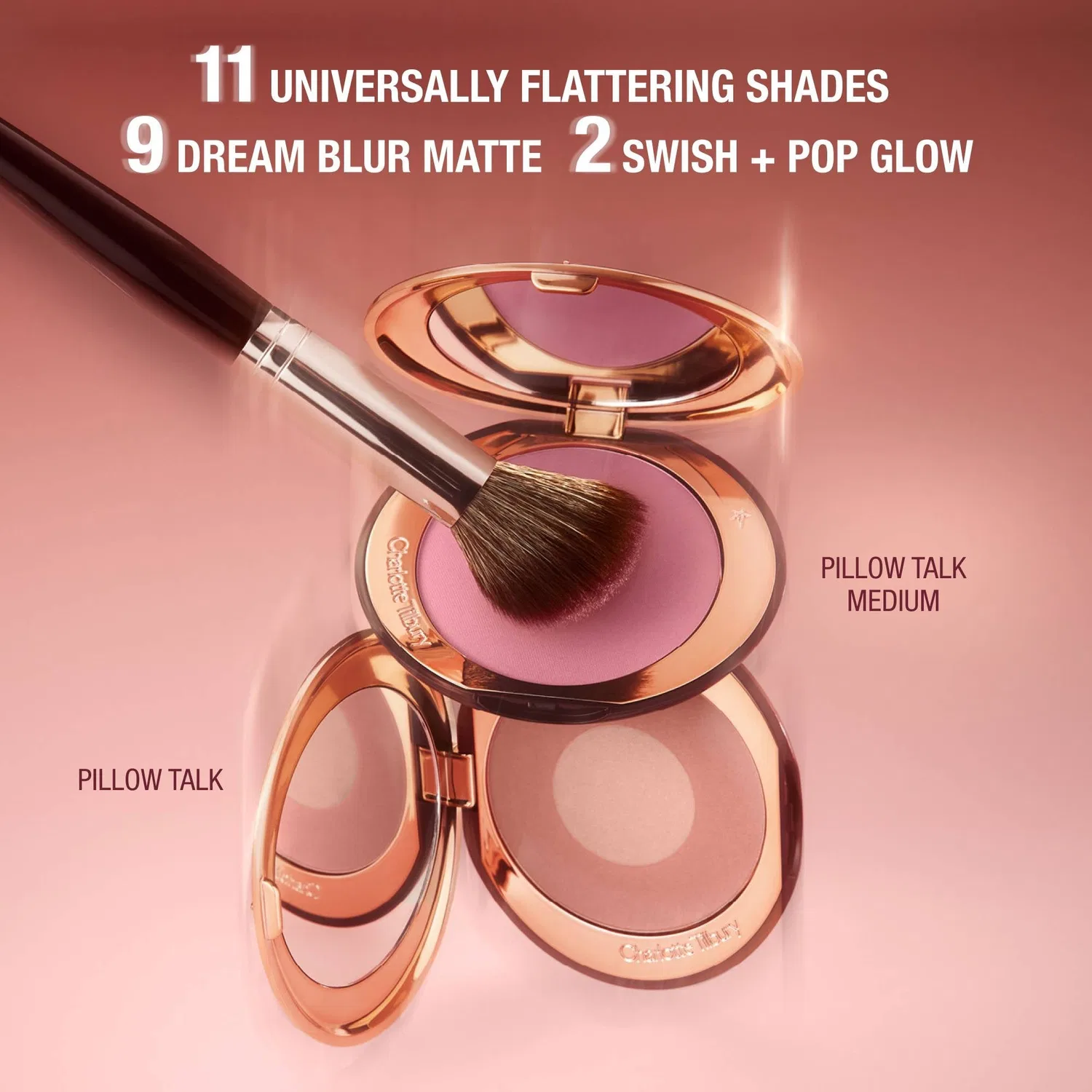 Румяна с эффектом аэрографии Airbrush Flawless Blush Blur Charlotte Tilbury, Pillow Talk — фото 4