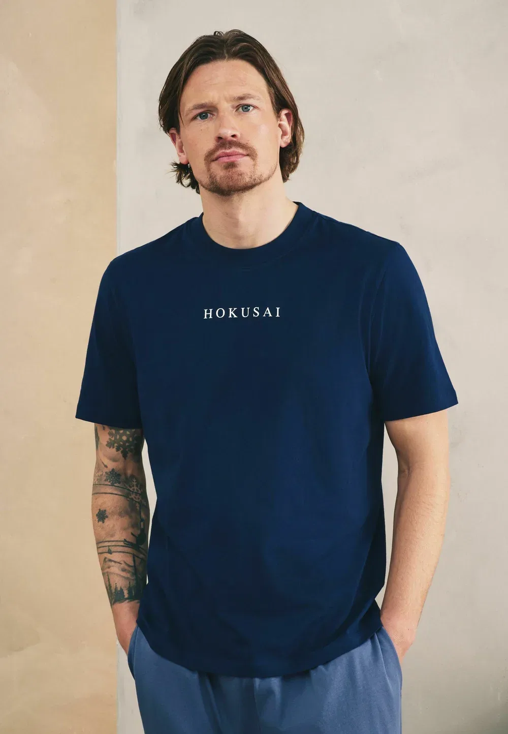 Пижамный комплект «Хокусай» с коротким рукавом, трикотажная футболка Next, Navy Blue — фото 2
