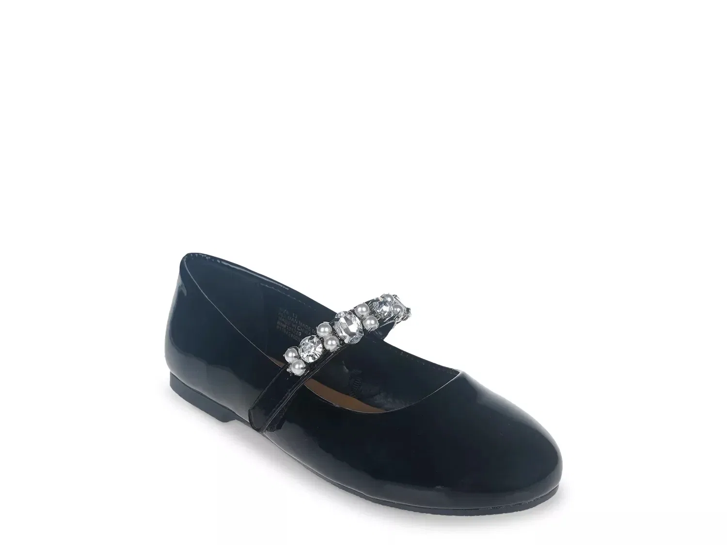 Балетки с ремешком из страз, модель Kids', Vince Camuto, черный