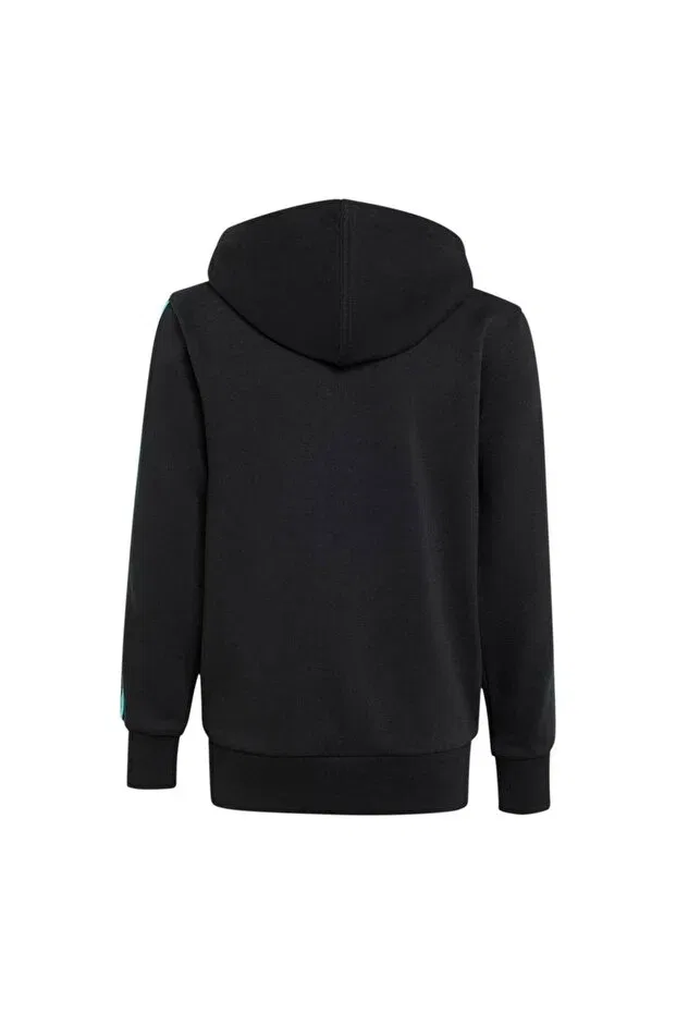 Детское худи для девочек джинсовое Adidas, Black — фото 2