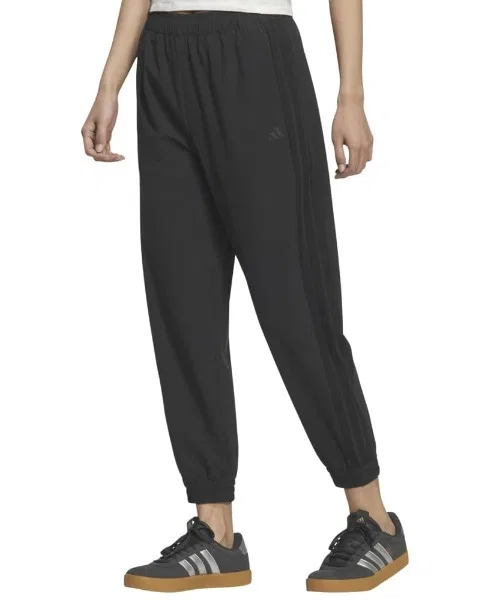 Женские спортивные брюки с tapered-кроем, Climacool, Adidas, Black/Black