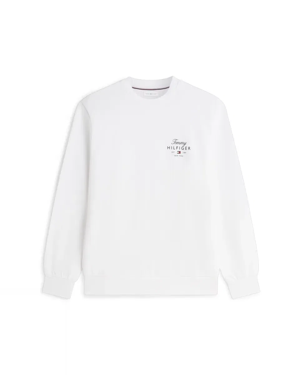 Мужская худи с круглым вырезом Tommy Hilfiger, Blanco — фото 4