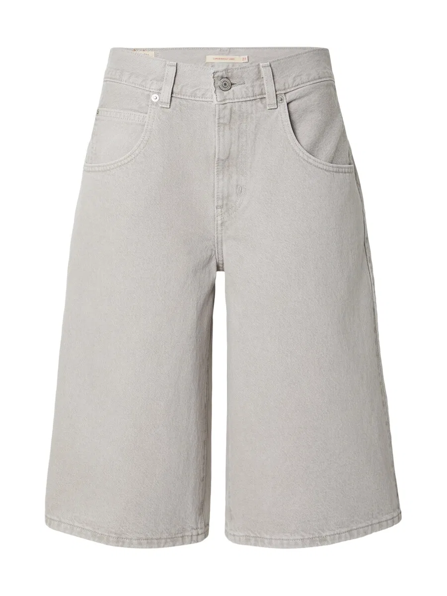 Шорты LEVI'S Baggy Jeans 'Super Baggy' серого цвета