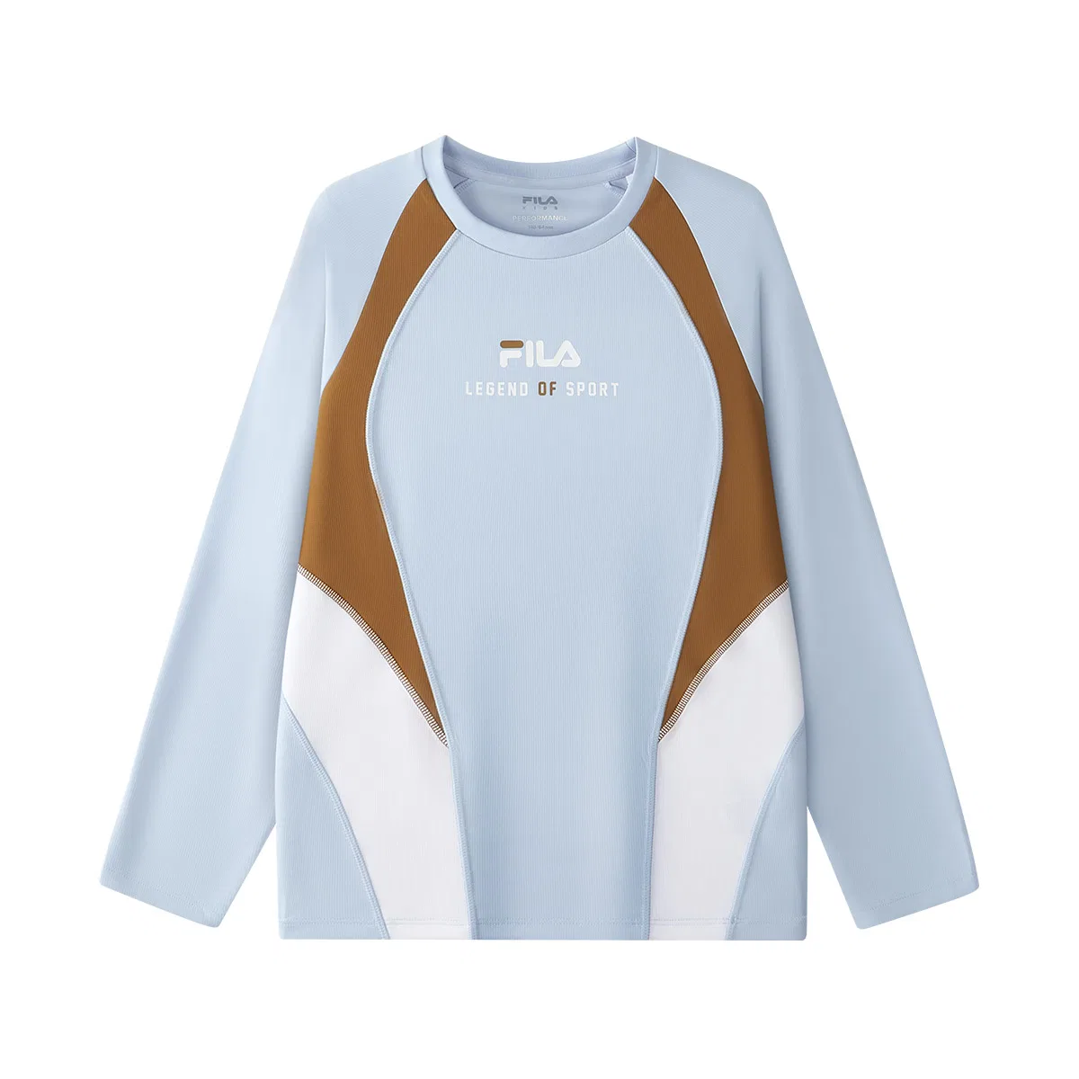 Детская футболка с круглым вырезом Light White Blue FILA KIDS