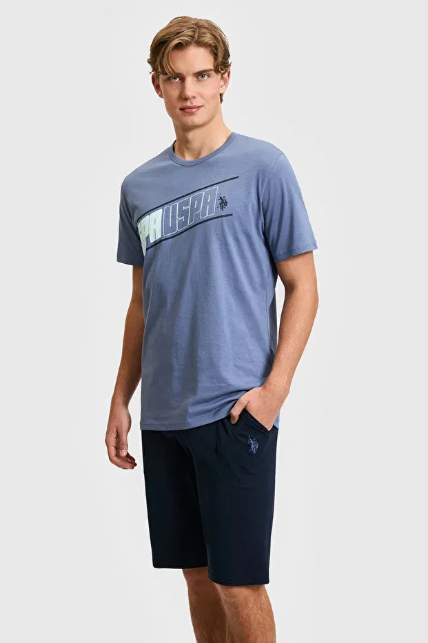 Мужской пижамный комплект с длинным рукавом U.S. Polo Assn., Indigo